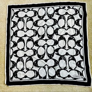 Coach Scribble C Signature Silk Scarf
